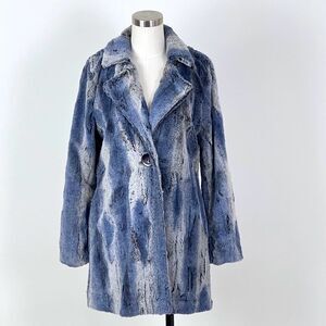 Ivy Jane Faux Fur Mountain Fox Coat in Blue Woman’s Size XS Ivy Jane